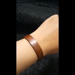 Gelang kulit Plat Polos 12 mm Beli 2 pcs Bonus gelang tali prusik