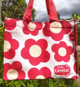 🛍️ กระเป๋าผ้าลายดอกไม้ Nestle Cerelac ~🌸🌼