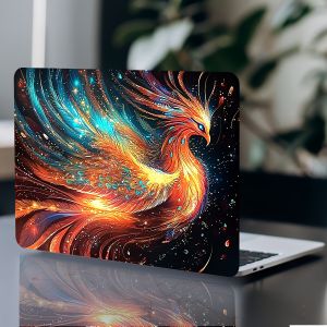 2-Pack Phoenix Pattern Vinyl Laptop Stickers Self-Adhesive Art Decals for Skin Protection Scratch Resistant Laptop