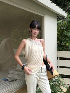 VENUIE | Wrinkled Off-Shoulder Blouse