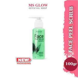 MS GLOW Face Peel Scrub Exfoliating Sel Kulit Mati Mengangkat Komedo pada Wajah Whitening Original