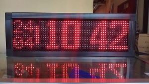 Jam Digital 2 Panel Merah