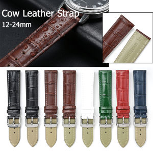 AOOW | Universal Genuine Leather Strap 12/13/14/15/16/17/18/19/20/21/22/23/24mm Men Women Quality Cowhide Replace Bracelet Watch Band