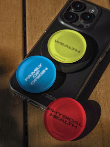 Unliplan Original Design Magnetic Absorption Airbag Mobile Phone Holder Adjustable Extendable Unique Acrylic Stand for Office And Home Use