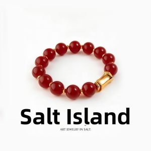 YANDAO | Elegant Luxurious Red Bamboo Coral Bead Bracelet