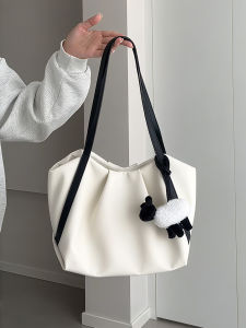 Cloud Shape Large Capacity Womens Tote Bag Commuter Single Shoulder Luxury Bag Soft PU Material Korean Style Soft Bag