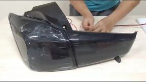 Stop Lamp Lampu Belakang Mitsubishi Outlander V2 Full Led BMW Style Smoke 2012-2018