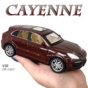 1:32 Cayenne Panamera Miniature Toy Car Models Alloy Diecast Sound Light Doors Opened Pull Back Ornament Vehicles for Kids Gifts