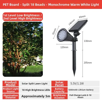 TONGZHIGUANG | Solar Waterproof Spotlight Outdoor Landscape Light