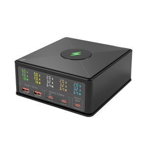 Earise | Desktop Charging Station GaN Charger Multi-Port USB Plug 160W Multi-Function Socket PD65W Fast Charge 100W High Power Studio Charge Pile 140W Smart Flash Power Plug Extension Socket