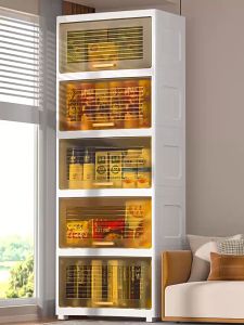 Strip Flip Top Cabinet Chest Storage Plastic Storage Box Home Organizer Container Drawer Rack