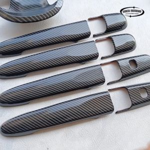 Paket Outer Cover Handle Cover Pegangan Pintu Tank Cover All New Terios 2018 - 2024 Glossy Carbon