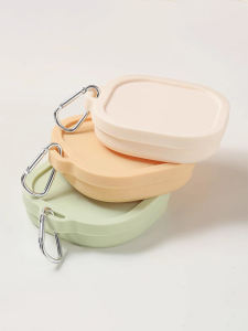 Portable Silicone Folding Bowl High Temperature Resistant Travel Cutlery Set Pet Dog Compressed Bowl Outdoor Camping Gear