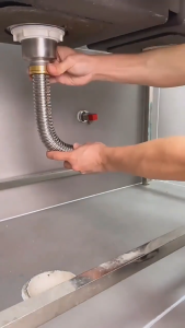 ไม่อุดตัน กันหนูกัด ท่อน้ำทิ้งอ่างล้างจาน 2หลุม สแตนเลส 316 สะดืออ่าง ท่อน้ำทิ้ง กันการระเบิด กันน้ำรั่วทน ต่ออุณหภูมิ โค้งงอโดยพลการ ประหยัดพื้นที่