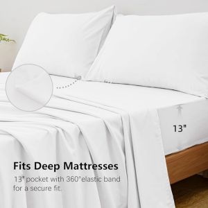 Luxury Solid 100% Cotton Sheet Set Soft Breathable Flat fitted Sheet +Pillowcase Home Hotel All Season Bedding Set Drop Shipping