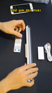 Đèn học gắn tường 32cm công suất 5W nam châm từ tính nút cảm ứng có remote bảo hành 6 tháng