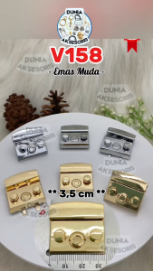 AKsesoris Tas Variasi V158 Kunci Cetet PURLA / Kunci Sodok / Kuncian Tas - Aksesoris Tas (IMPORT)