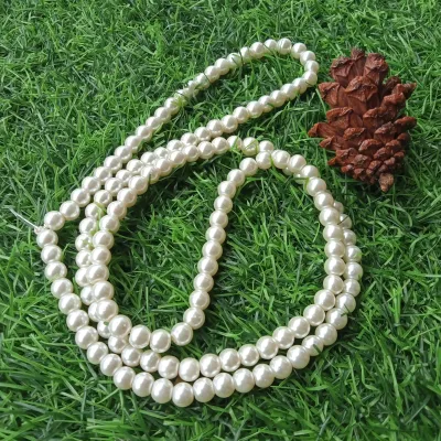 mutiara renteng ukuran 6 Mili warna putih tulang