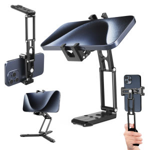 NEEWER SP-04 Phone Tripod Mount with Cold Shoes Tripod Leveling Base (Φ55mm) with 1/4" QR Plate 3/8" Thread Max Load 22lb