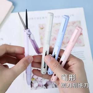 Kéo Cắt Tài Liệu Đa Năng Dao Khắc Mini Dụng Cụ Tiện Ích Để Cắt Giấy