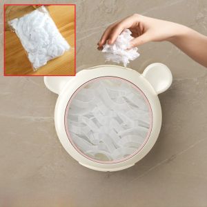 Kitchen Storage Box Disposable Plastic Wrap Organizer Wall-Mounted Drawn-Out Convenient Household Essential No-Punching Needed