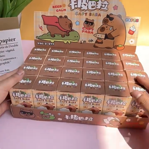 【24PCS】Capybara Keychain Blind Box Doll Cartoon Cute Doll Pendant  Backpack Keychain Accessories Kids Birthday Gift 卡皮巴拉 钥匙扣 儿童节礼物 生日礼物