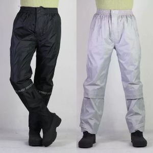 Adjustable Length Waterproof Outdoor Hiking Pants Reflective Wear-Resistant Full Pressure Glue Mountain Climbing Travel Rain Pants