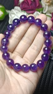 Uraguay Purple Amethyst Bracelet 10mm 天然乌拉圭紫水晶手串 10mm