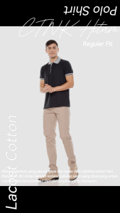 Kaos Kerah Polo Shirt Kerah Esperanza - CTNK Hitam