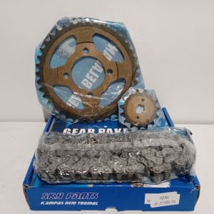 Gear paket gir depan belakang rantai Supra 15T - 40T 428H - 104L