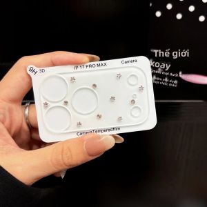 Sanrio | Miếng Dán Cường Lực Kính Cường Lực Hello Kitty HD Glitter Diamond Bảo Vệ Camera iPhone 17/16/15/14 Pro Max Chống Trầy Xước Chống Bụi