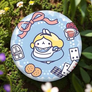 Cute white M-MolangS rabbit Soft Button Pin Bright Printed Icon Gift For Friends Badge Collar Brooch Lapel Pin Metal