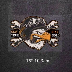 Oldschool Wrench Eagle Reflective Sticker Laptop Luggage Decoration Decals Car Motorcycle Body Glass Helmet Waterproof Pegatinas