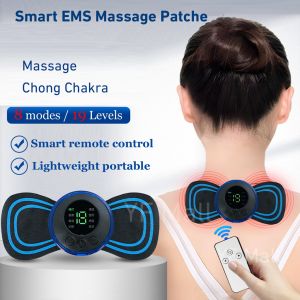 [Wondering]EMS Neck Massager Stretcher 颈椎按摩仪 Electric Massager 8 Mode Cervical Massage Patch Remote Control USB Charging Improving Blood Circulation and Burning Fat EMS Acupoints Massager