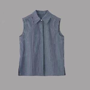 เสื้อเชิ้ตแขนกุดแบบอเนกประสงค์สำหรับผู้หญิง ทรงหลวม ทรงปกติ ผ้าโพลีเอสเตอร์ ฤดูใบไม้ผลิ 2025 เสื้อเชิ้ตผู้หญิงสไตล์เกาหลี