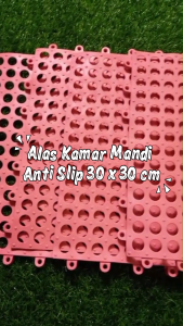 (BISA COD)Alas Kamar Mandi Anti Slip 30x30 cm Licin Keset Toilet PVC Karpet WC Karet DIY Bathrom Mat