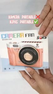 CAMERA FAN KIPAS ANGIN BENTUK KAMERA PORTABLE MINI FAN