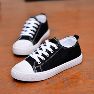 รองเท้าผ้าใบผู้หญิง รองเท้าผ้าใบลำลอง รองเท้าผ้าใบสีดำ รองเท้าผ้าใบแฟชั่นสไตล์เกาหลี รองเท้าผ้าใบพื้นแบน รองเท้าผ้าใบ