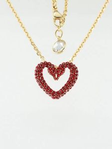 💖Swarovski💖Una rose gold heart-shaped diamond pendant necklace S925 sterling silver womens fashion necklace hypoallergenic non-allergenic Valentines Day gift birthday gift for girlfriend bestie