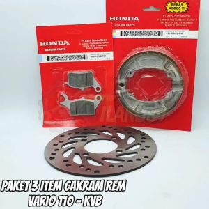 Paket Piringan Cakram Depan Vario & Kampas Rem Cakram Depan & Belakang