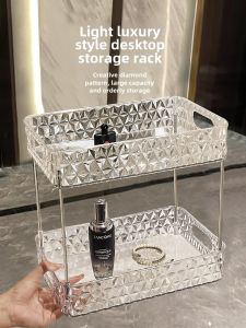 Transparent Acrylic Perfume Storage Rack Desktop Accessible Luxury Cosmetics Storage Box Wash Basin Skin Care Products Organizing Shelves