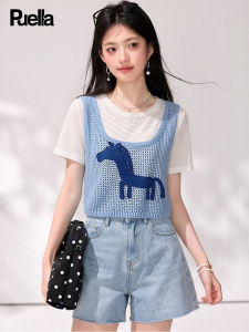 puella | Áo Sweater Thoáng Rộng Thiết Kế Tạo Lớp Giả