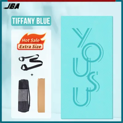 JBA Yoga Mat For Double Thick 15mm Extra Large TPE Anti Slip With Carrier Bag Durable Waterproof Premium Quality Yoga Map 瑜伽垫防滑加厚加宽 Yoga Mat For Women