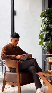 Celana Kantor Angkle Ankle Pants Pria Slimfit Bahan Premium