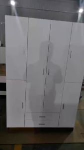 Alivia Wooden two drawer wardrobe Simple assembled wardrobe Bedroom hanging wardrobe