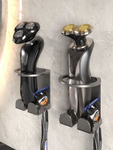 ตู้สำหรับเก็บของในห้องน้ำแบบติดผนัง ด้ามจับไฟฟ้า ทำจากเหล็กกล้าไร้สนิม ไม่ต้องเจาะรู แขวนได้หลายชั้น