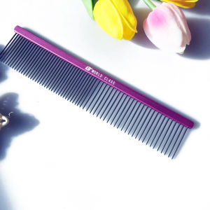 Stainless Steel Pet Grooming Comb Dog Hair Removal Brush Colorful Professional Dog Breeders Cat Grooming Tools Double Row Comb