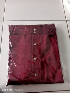 1 Stell Baju Melayu Pria/Teluk belanga Modern/Set Baju & Celana - Bahan Satin Premium