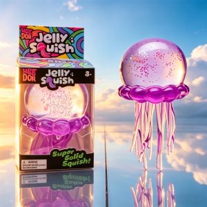 Schylling NeeDoh Fuzz Ball JellySquish Jellyfish Squishy Blind Box Soft Squeeze Sensory Toy Cute Stress Relief Squishies