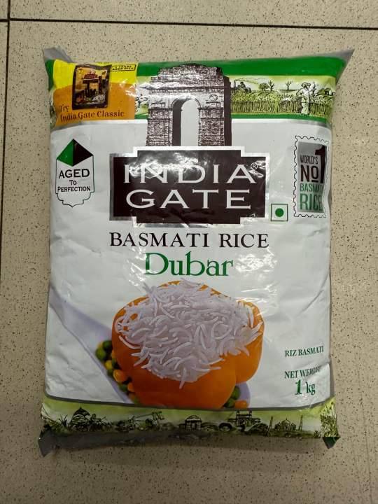 India Gate Dubar Basmati rice size 1kg, 5kg from India 🇮🇳 Lazada.co.th